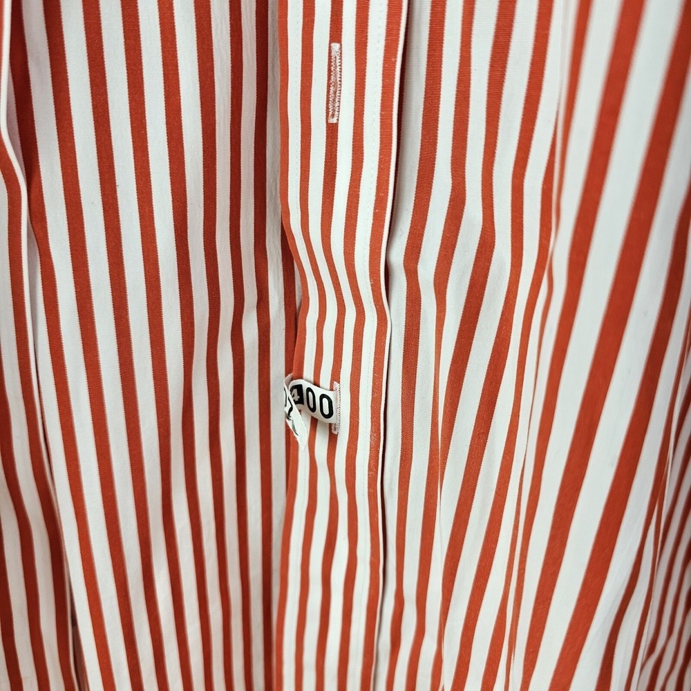 Ralph‎ Lauren Orange Striped Long Sleeve Dress Shirt XL Custom Fit Green Pony - Picture 6 of 8